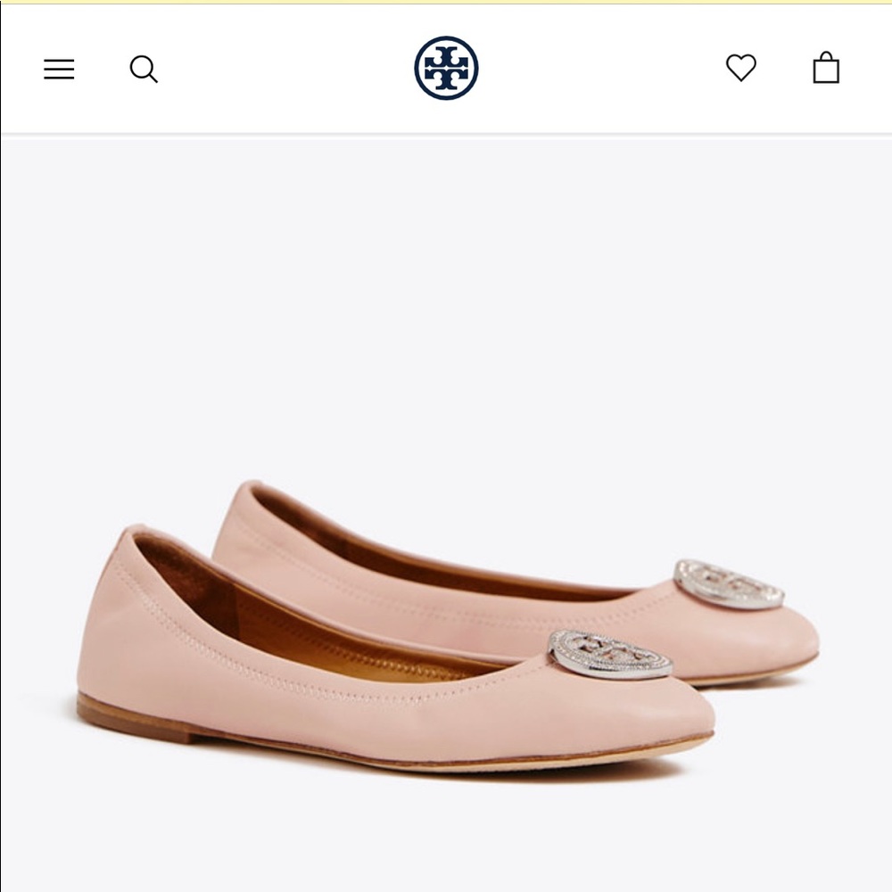 Authentic Tory Burch Liana Ballet Flat Pink/Size 8